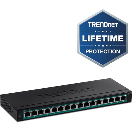 Trendnet 16-Port Gigabit Poe Switch 123 TPE-TG160H